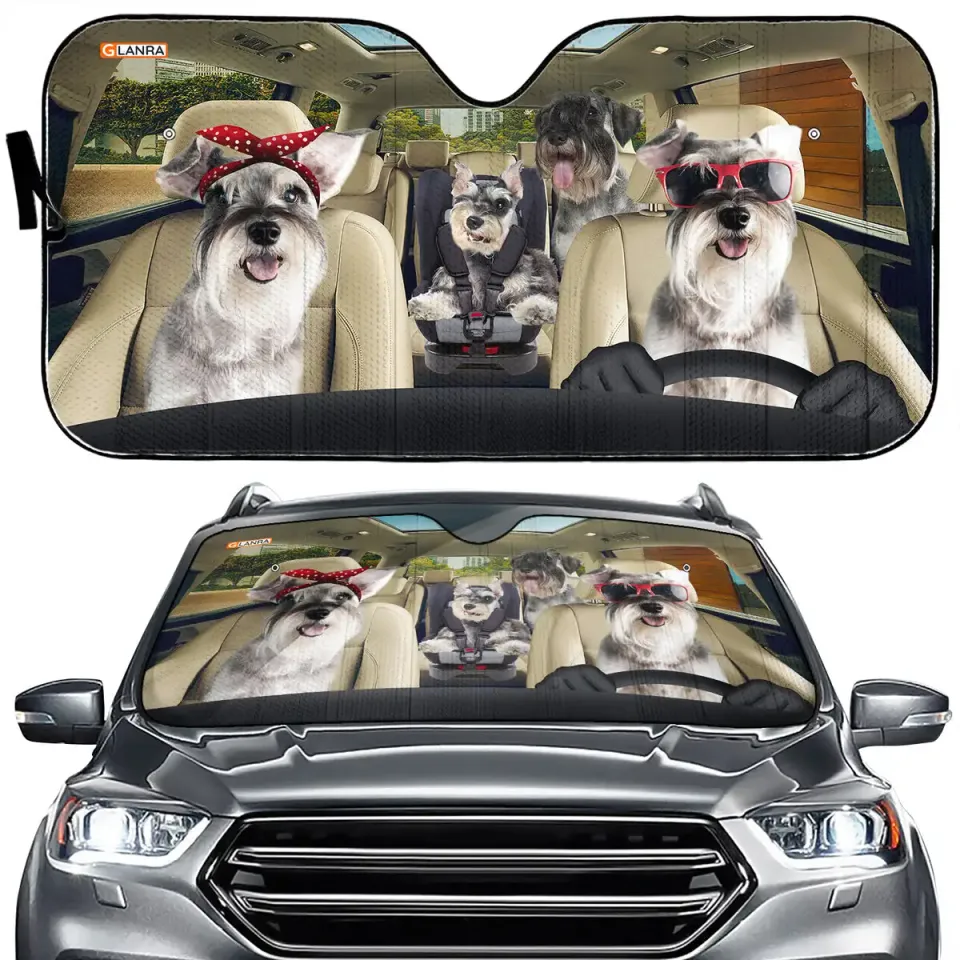 West Highland White Terrier Car Sun Shade, Dogs Windshield