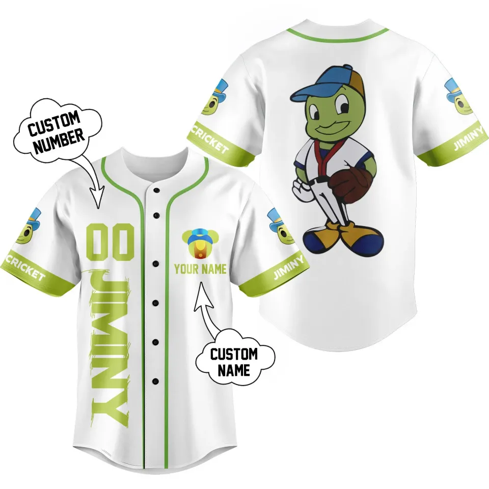 Jiminy Cricket Baseball Jersey