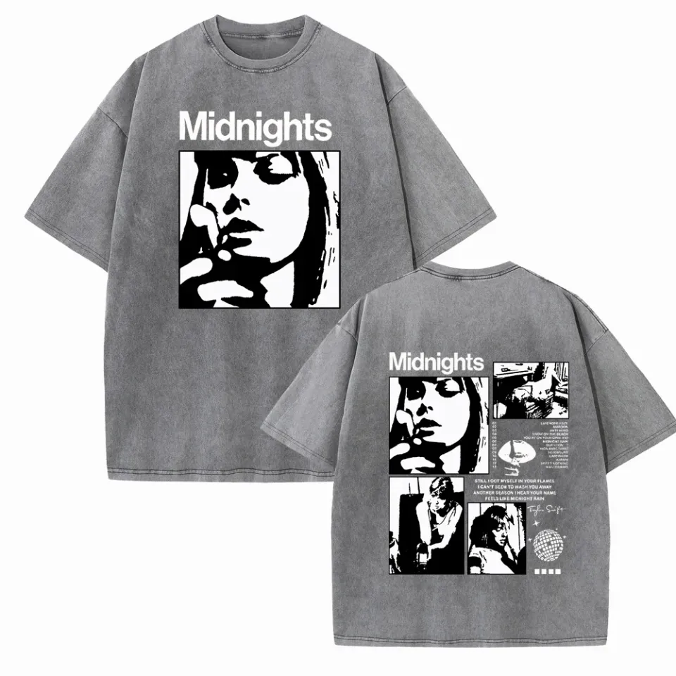 Taylor Midnights Shirts Swift Harajuku Streetwear Vintage T-Shirt