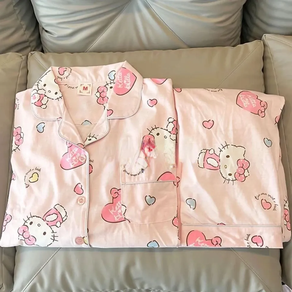 Cartoon Sanrios Hello Kitty Pajamas Sets