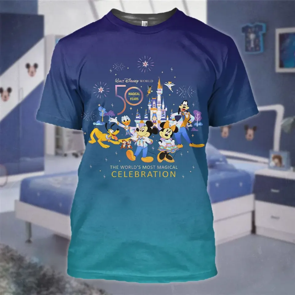 Mickey And Friends 50th Anniversary Disney Shirt, Disney 3D Printed Shirt