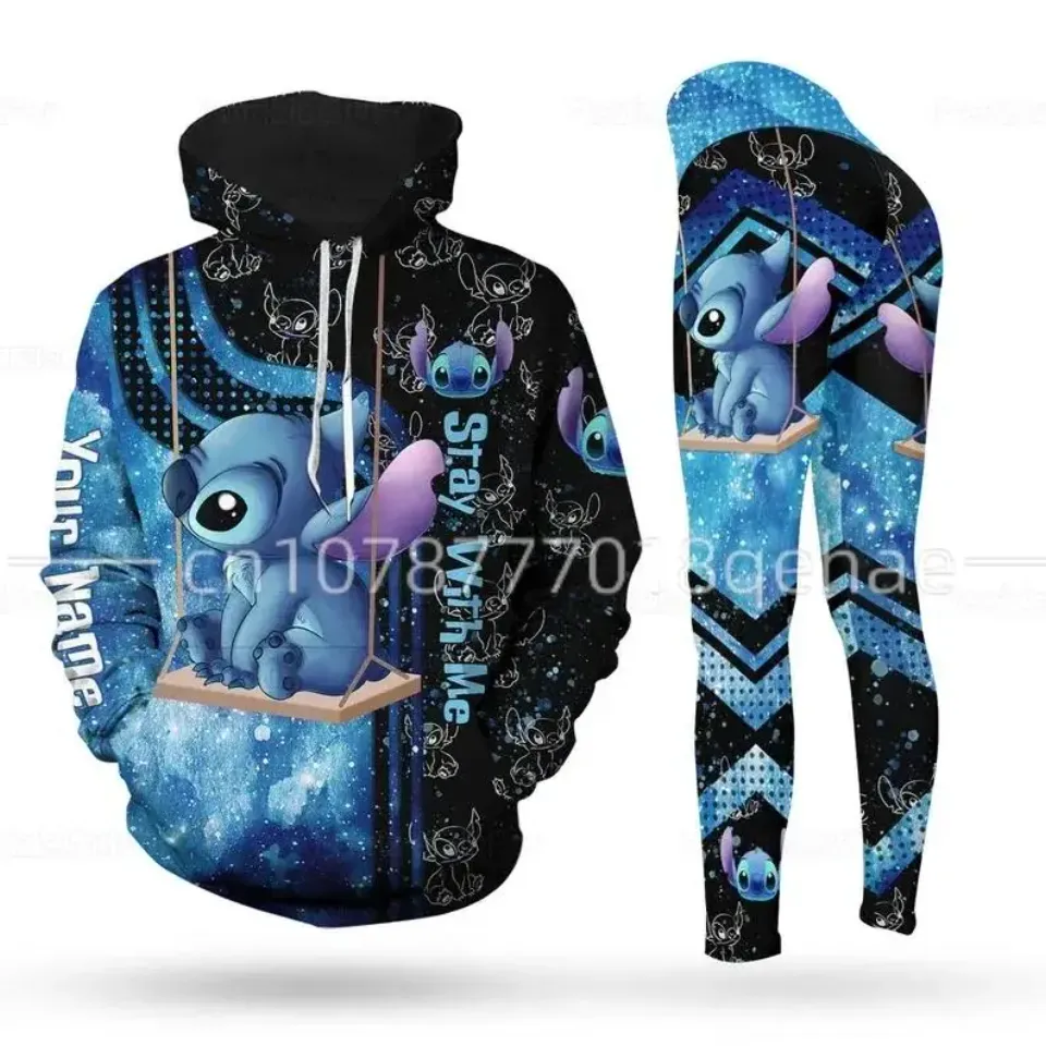2023 New Disney Stitch Hoodie Legging Sets