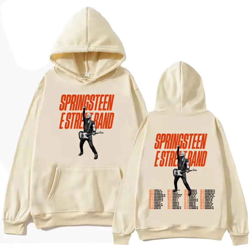 Bruce Springsteen and E Street 2024 Tour Hoodie, Harajuku Hip Hop Pullover Tops Hoodie, P!nk Music Fans Gift