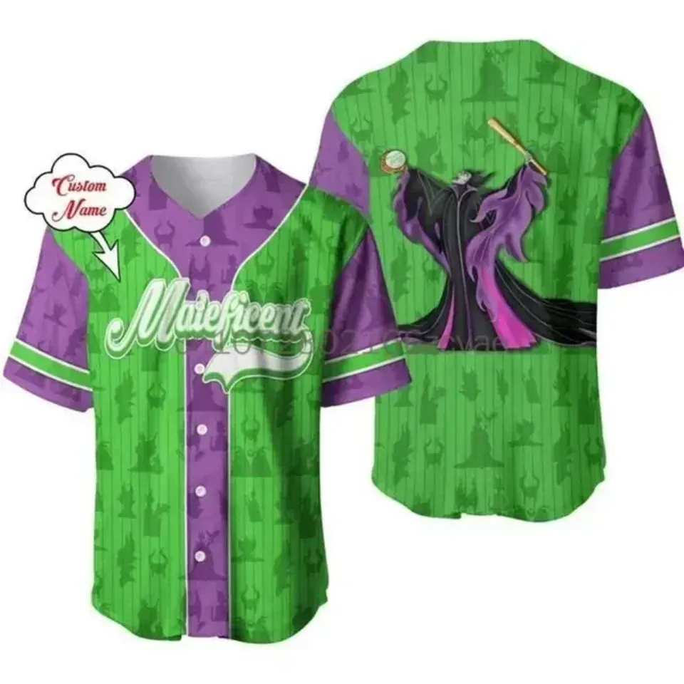 Disney Villain Maleficent Baseball Jersey Custom Name