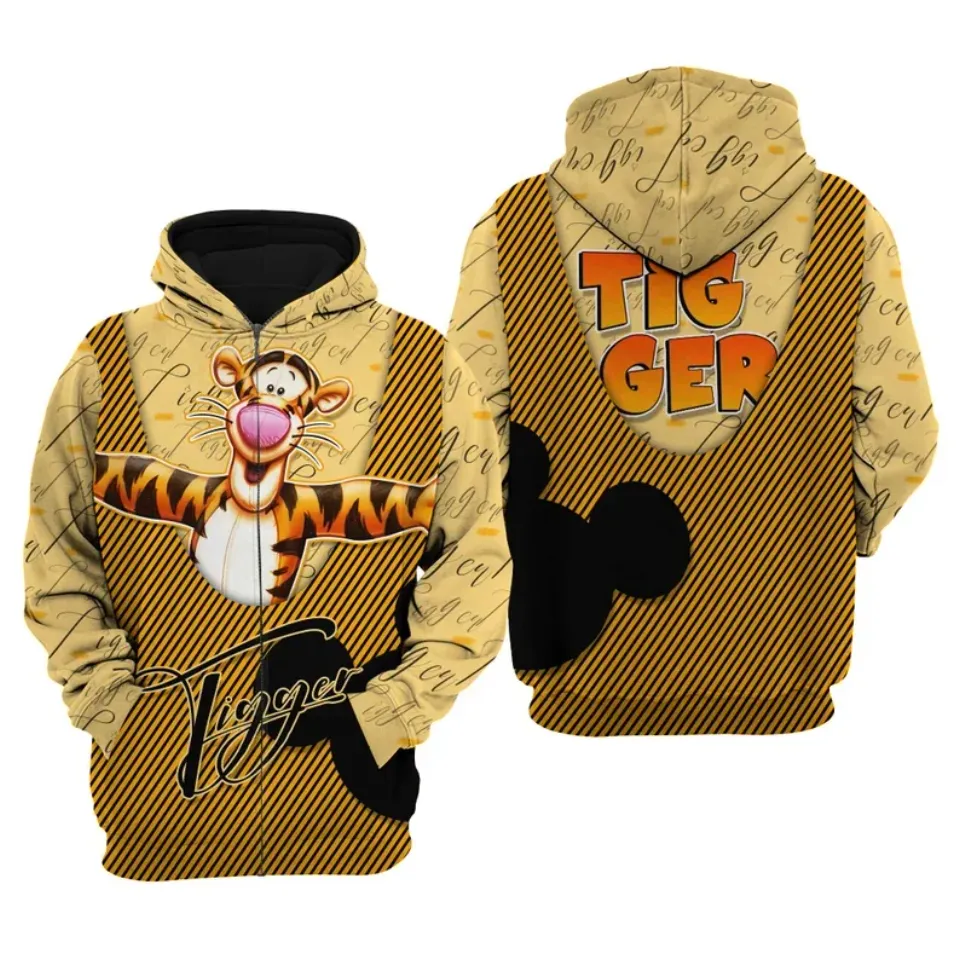 Tigger from Winnie the Pooh Disney 3D Zip Hoodie