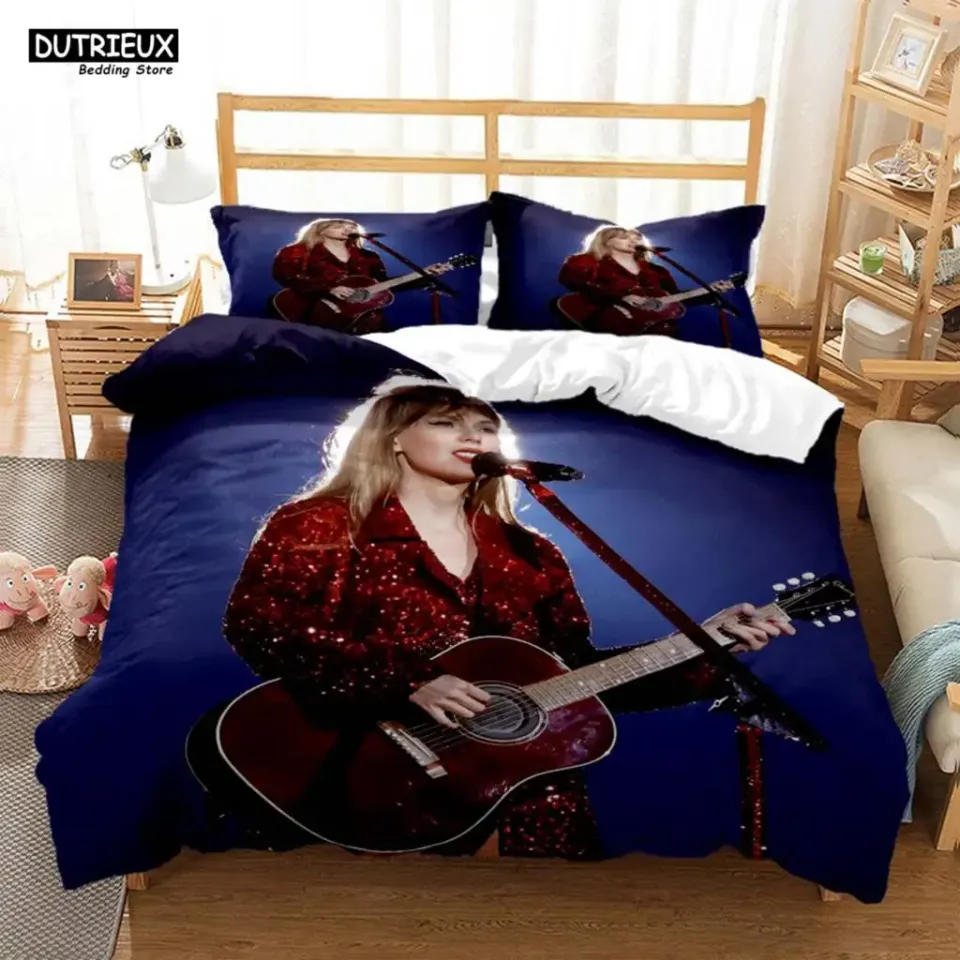 Top Stream Singer Taylor Bedding Set, 3 piece of set, Fashion Soft and Comfortable Bedding Set, Best Gift For Fans, All Size Available