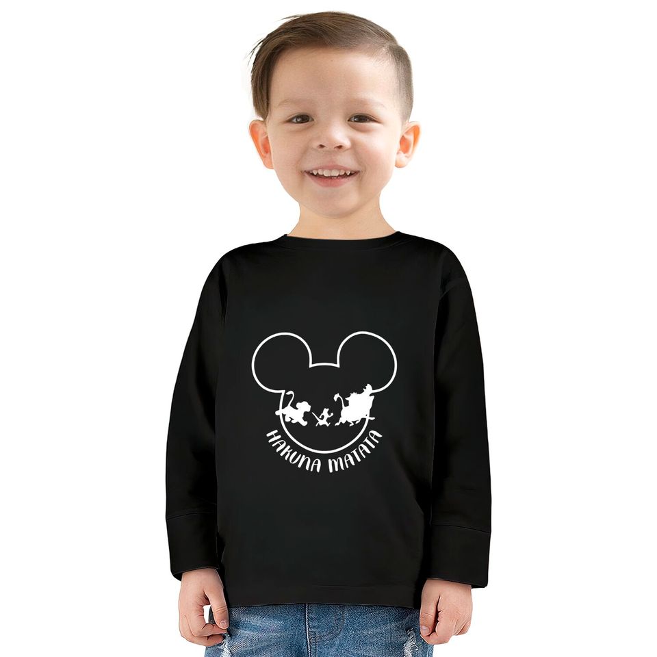 Hakuna Matata Animal Kingdom Disney Family Vacation Kids Long Sleeve T-Shirts