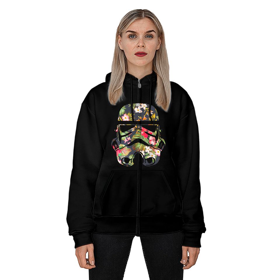 Star Wars Tropical Stormtrooper Floral Zip Hoodie