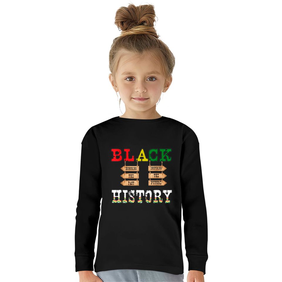 Black History Month Kids Long Sleeve T-Shirts