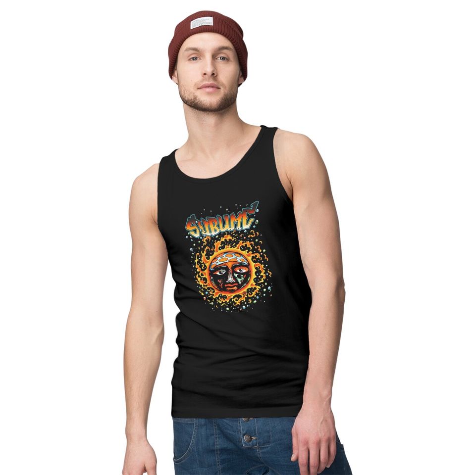 Sublime 40 Oz to Freedom Sun Logo Adult Tank Tops