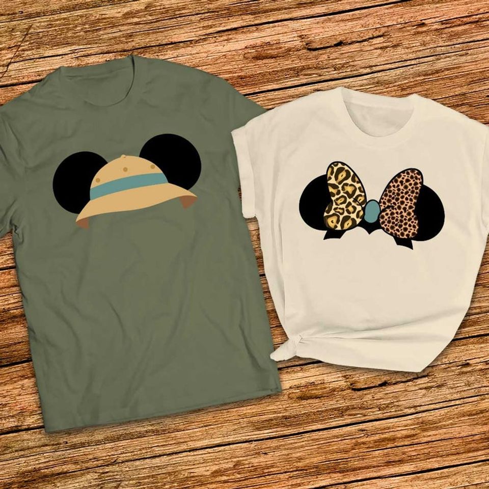 Animal Kingdom Safari Disney Mickey Minnie T-Shirt