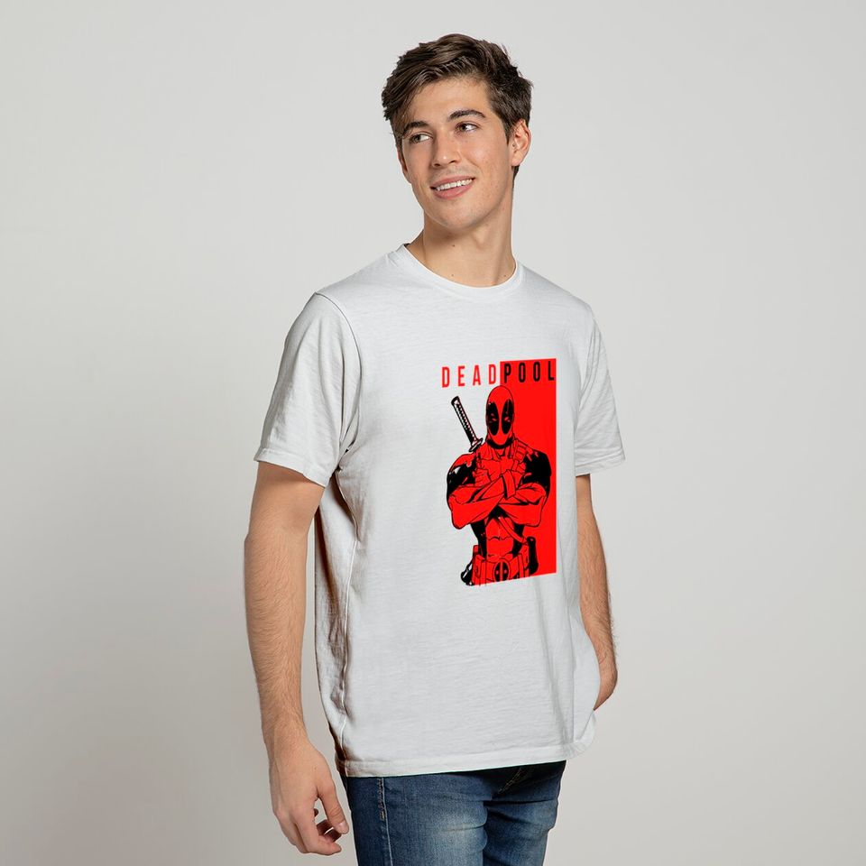 Deadpool Two-Toned Portrait Graphic T-Shirt