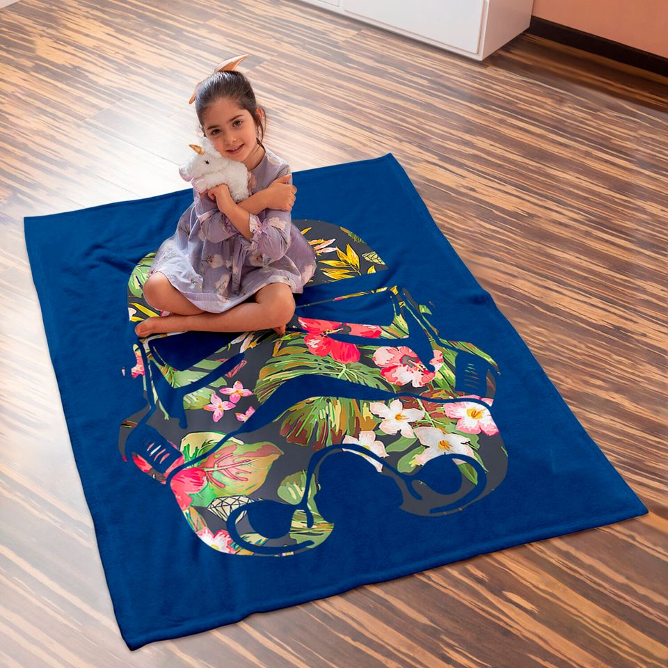 Star Wars Tropical Stormtrooper Floral Baby Blanket