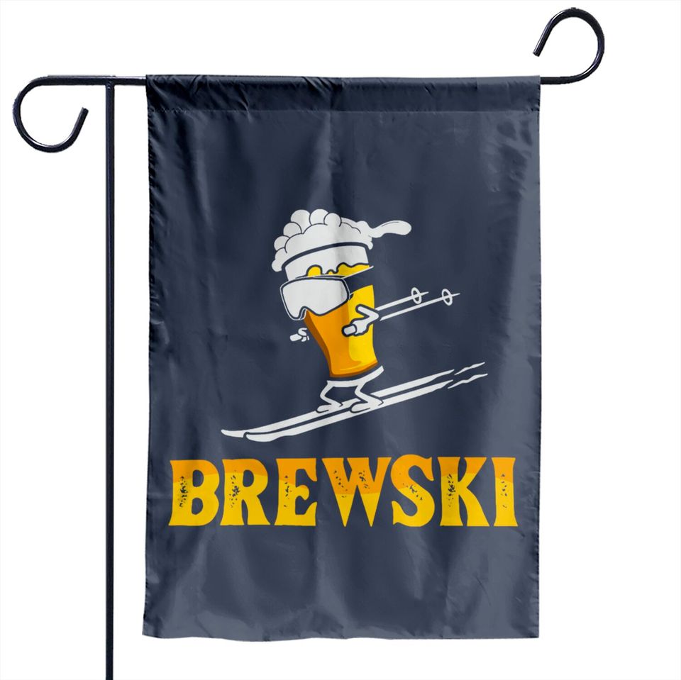 Brewski Skiing Beer Garden Flag