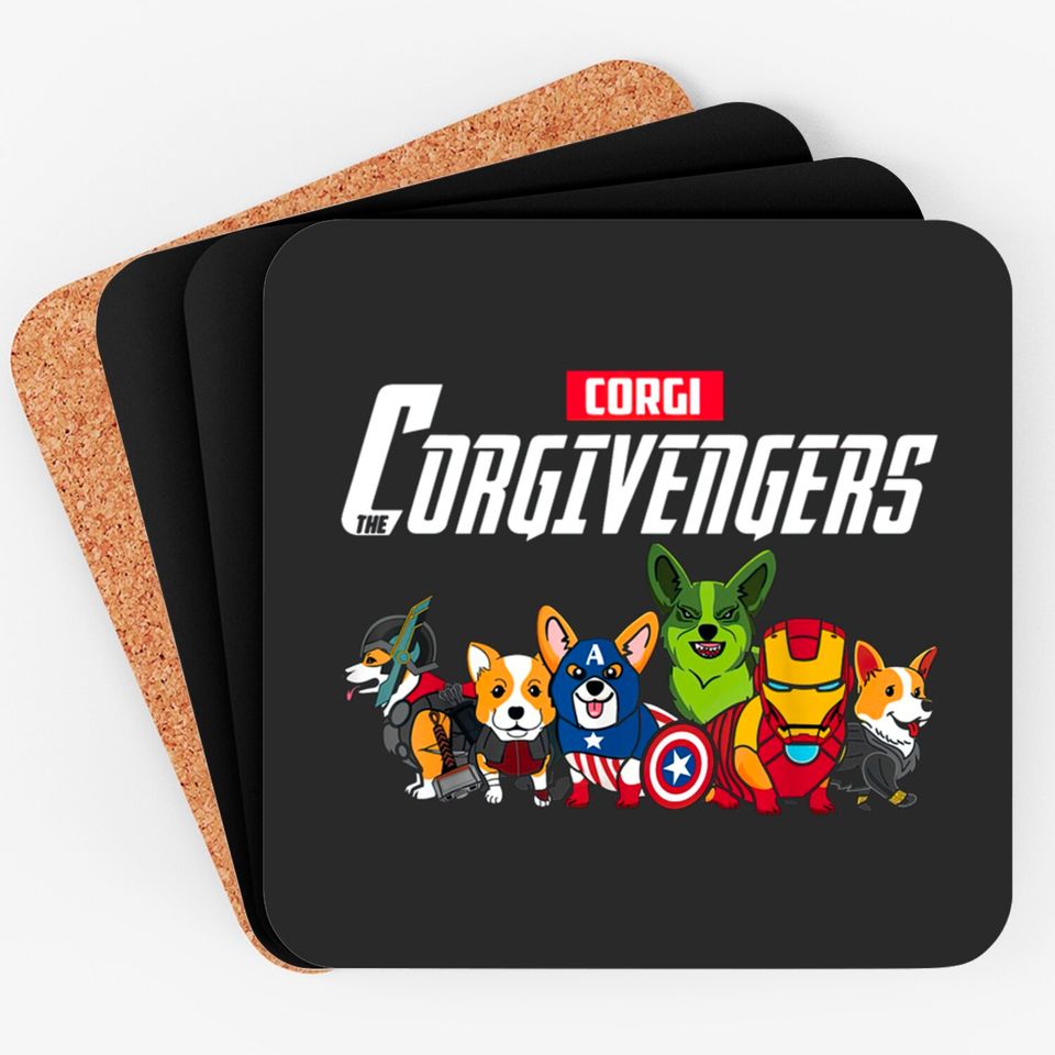 Corgivengers Coaster Corgi Avenger Corgi Coaster Dog Coasters