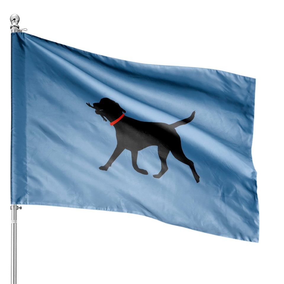 Labrador Retriever House Flag Play Fetch Black Lab House Flag