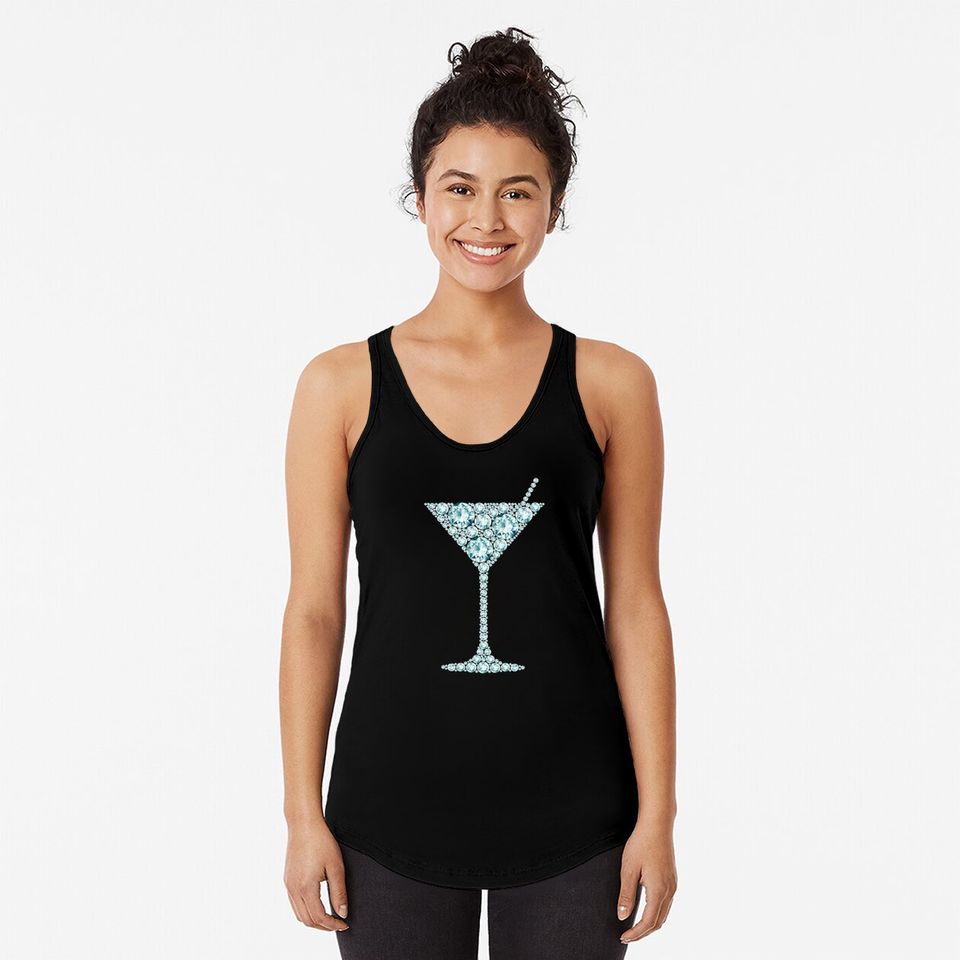 Happy Hour Martini Glass Alcohol Drinking Mens Womens Gifts Tank Top
