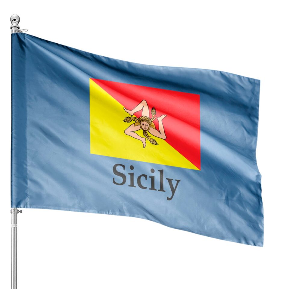 Sicily Flag House Flags