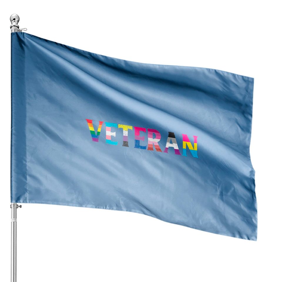 LGBTQ Veteran Rainbow Gay Pride Transgender Trans House Flags