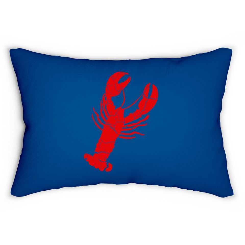 Friends Lobster Lumbar Pillows Vintage Lobster Print - Lobster