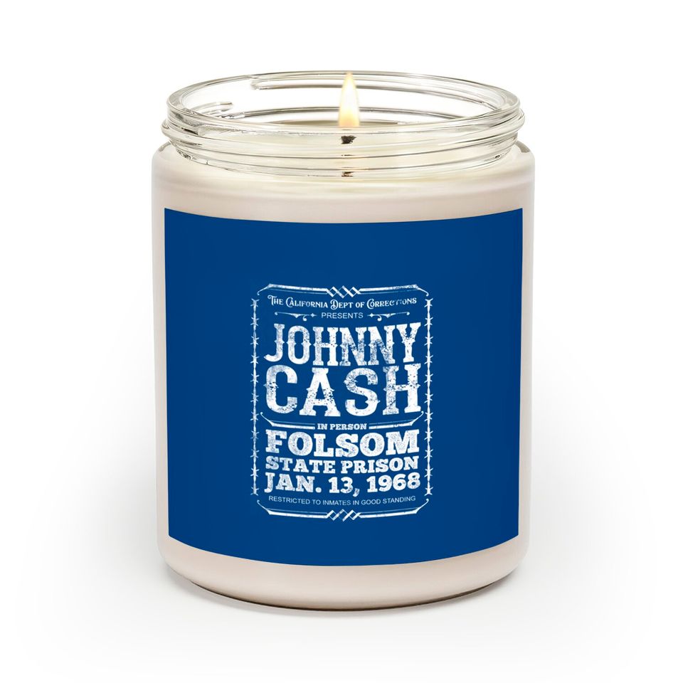 Cash at Folsom Prison, distressed - Johnny Cash - Scented Candles