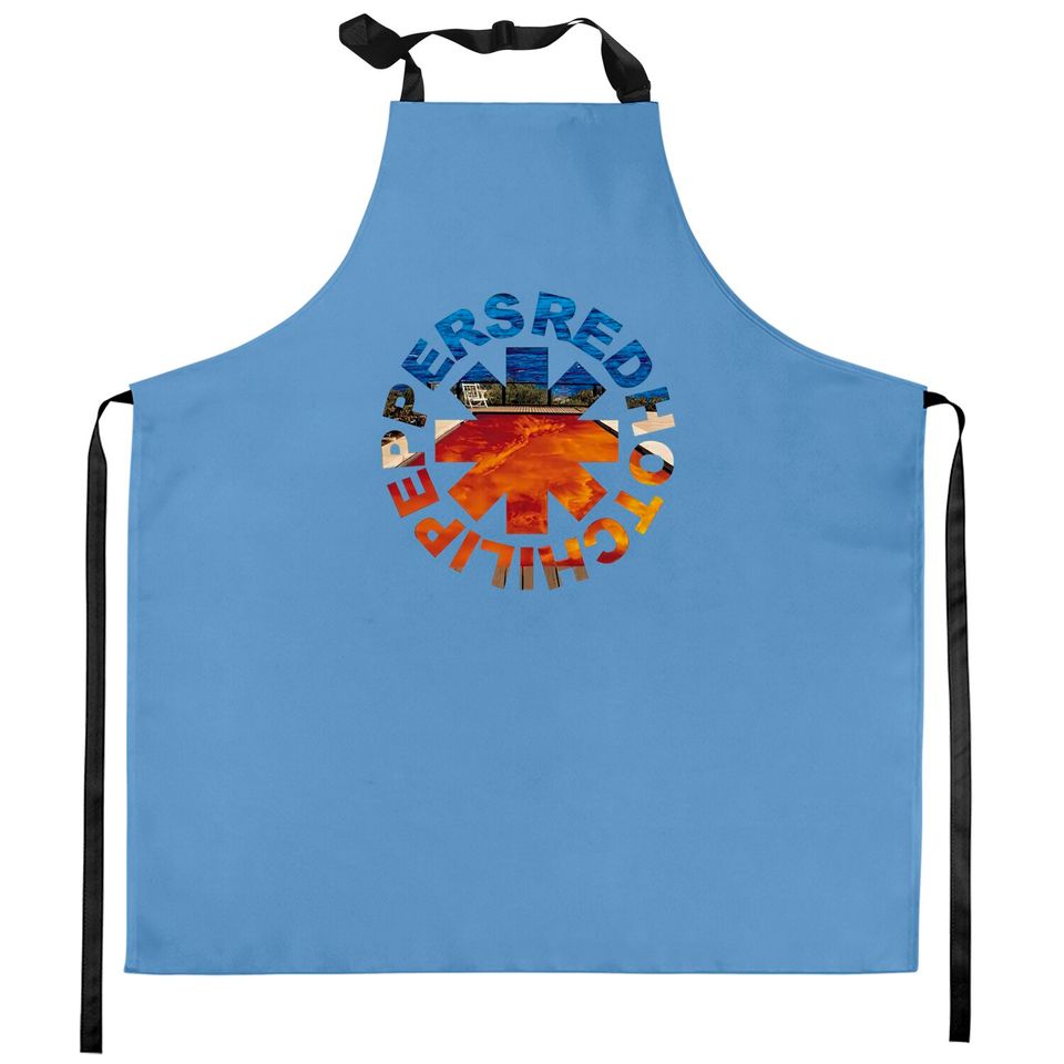 red hot chili peppers merch Kitchen Aprons