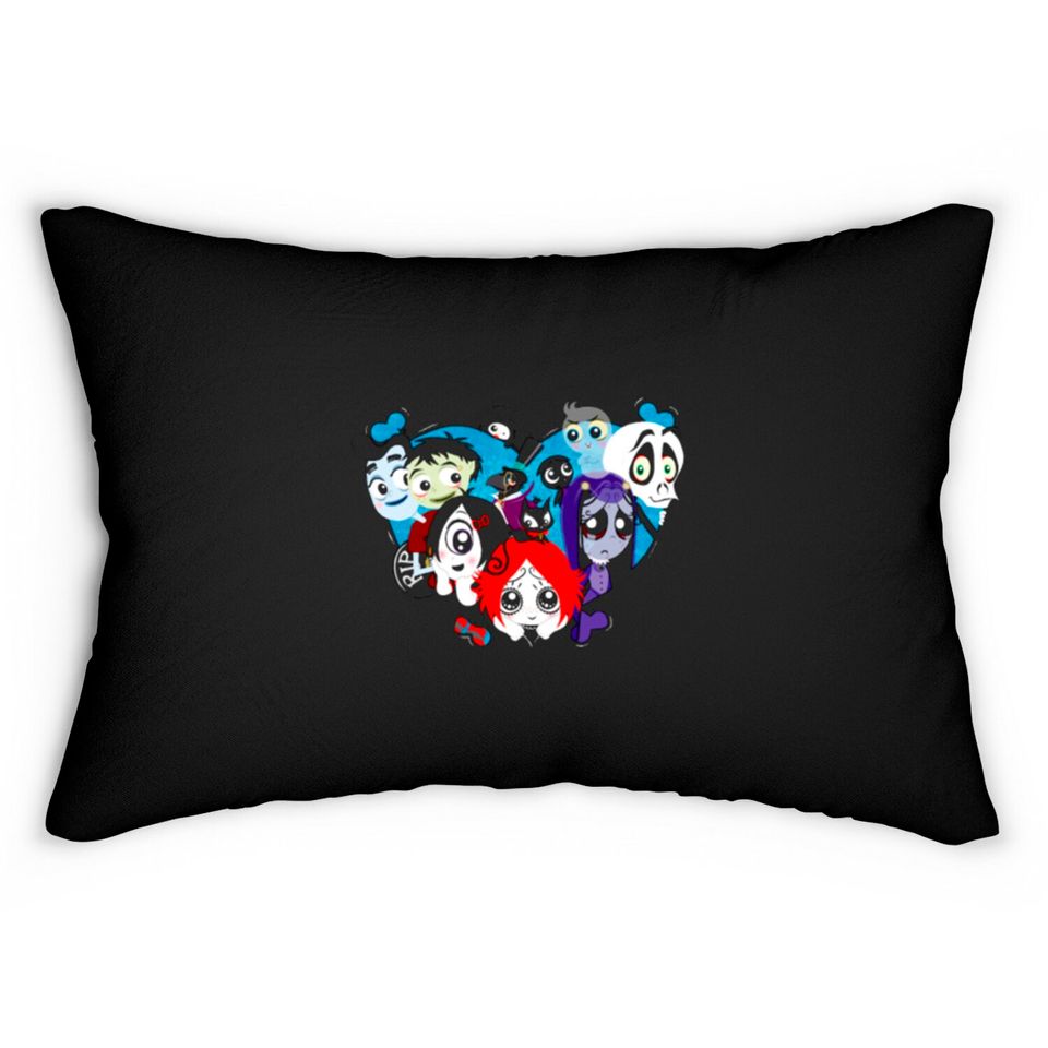 Ruby Gloom heart Lumbar Pillows