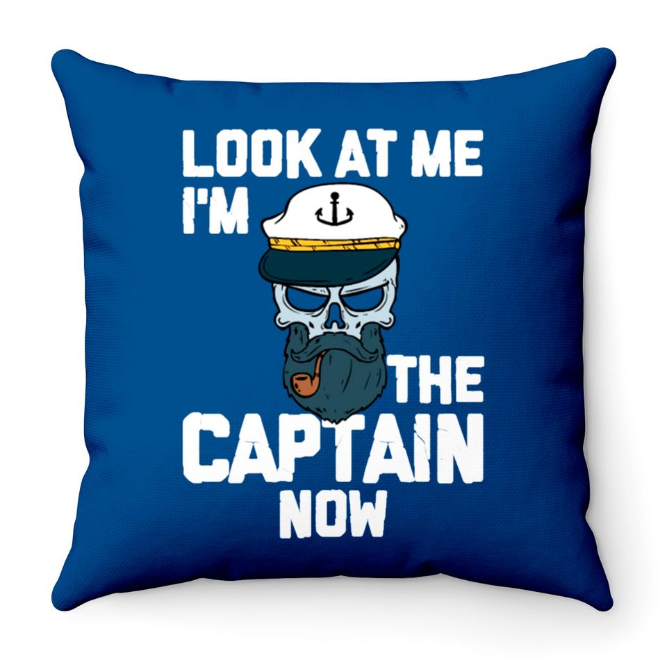 Boat Captain Boating Lover Pontoon Captain Sailor Throw Pillows