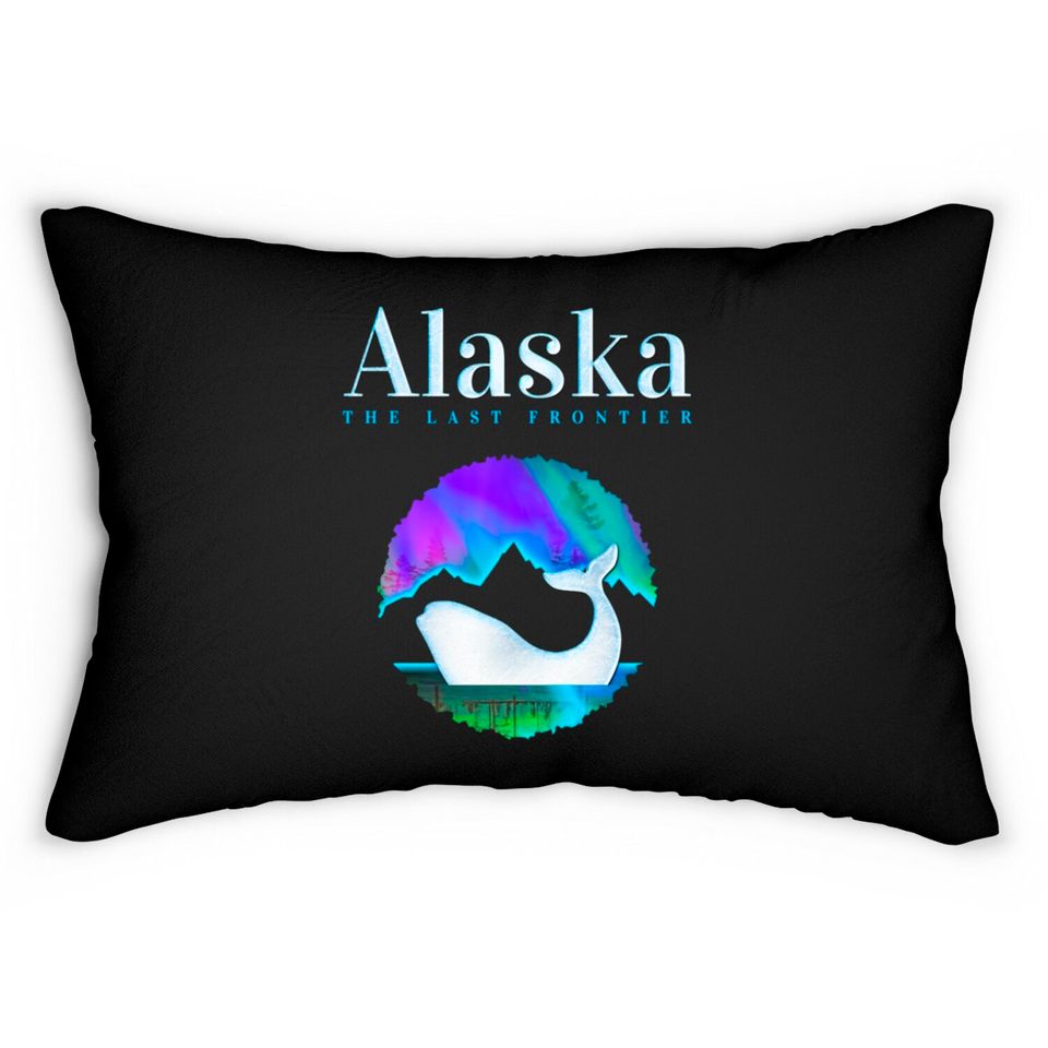 Alaska Northern Lights Orca Whale with Aurora Lumbar Pillows