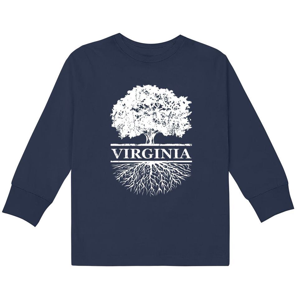 Virginia Vintage Roots Outdoors Souvenir  Kids Long Sleeve T-Shirts