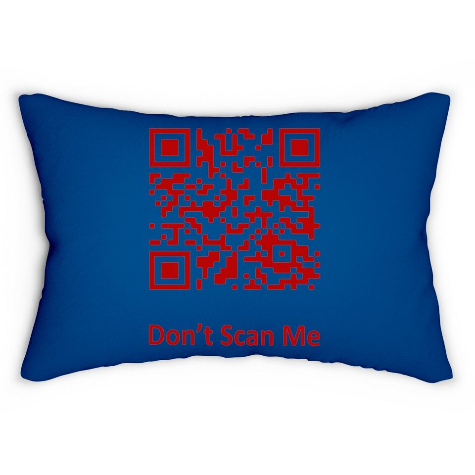 Funny Rick Roll Meme QR Code Scan Lumbar Pillow for Laughs and Fun Lumbar Pillows