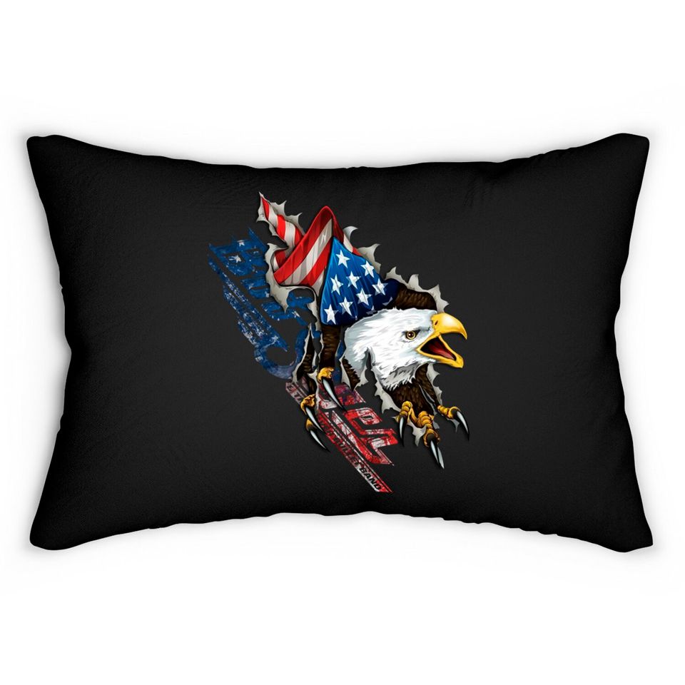 Bob Seger Eagel American flag - Bob Seger - Lumbar Pillows