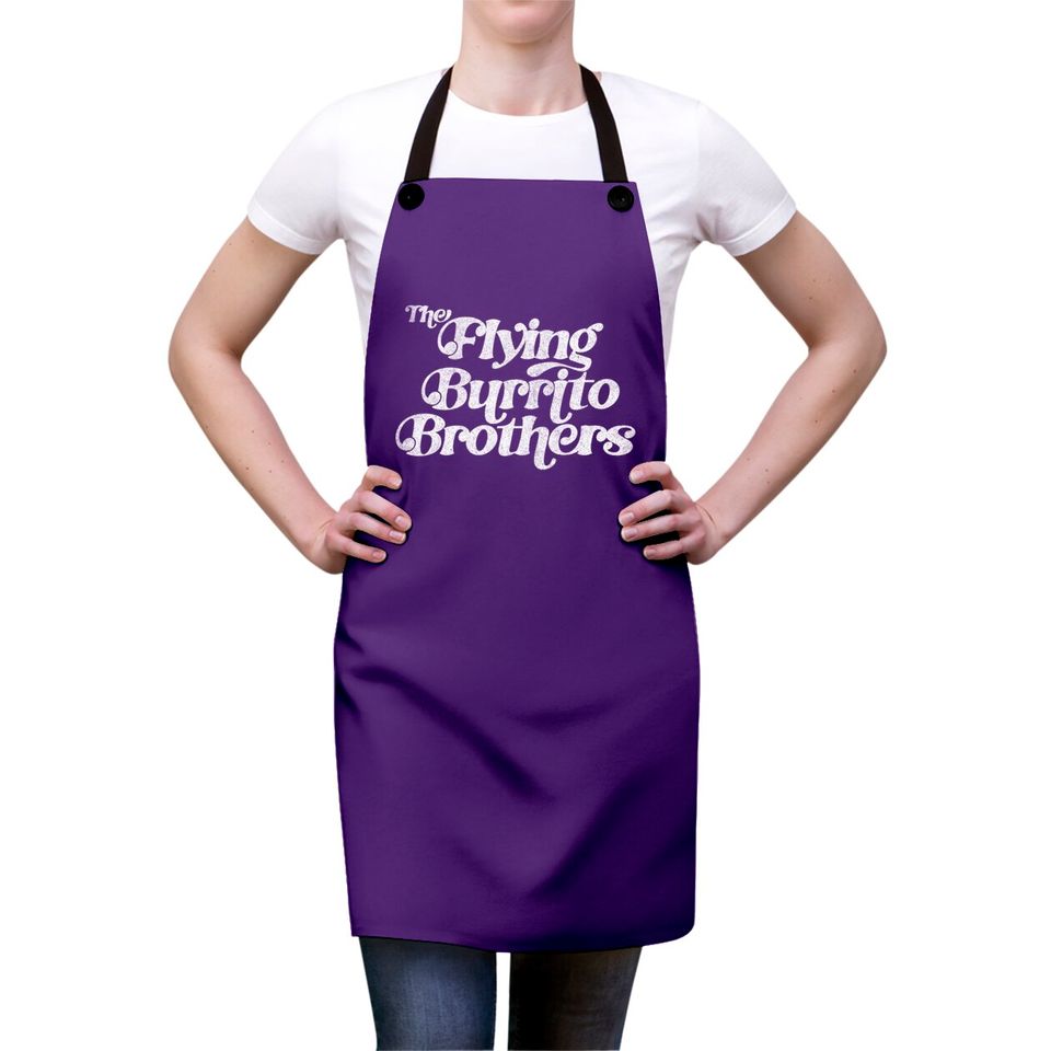 Flying Burrito Brothers // Retro Faded Style Fan Art Design - Gram Parsons - Aprons