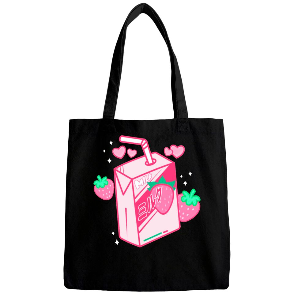 Japanese Kawaii Strawberry Milk Shake Carton Bags