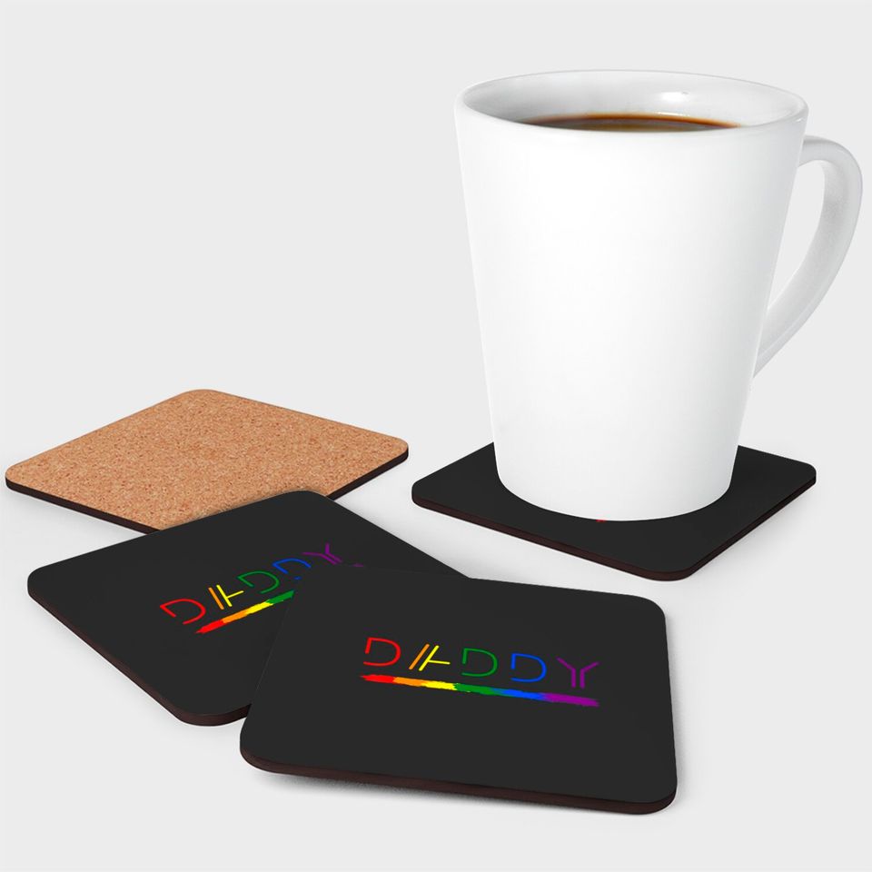 Daddy Gay Lesbian Pride LGBTQ Inspirational Ideal Coasters