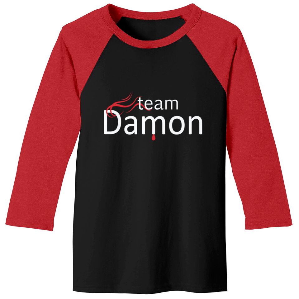 Team Damon - The vampire Baseball Tees