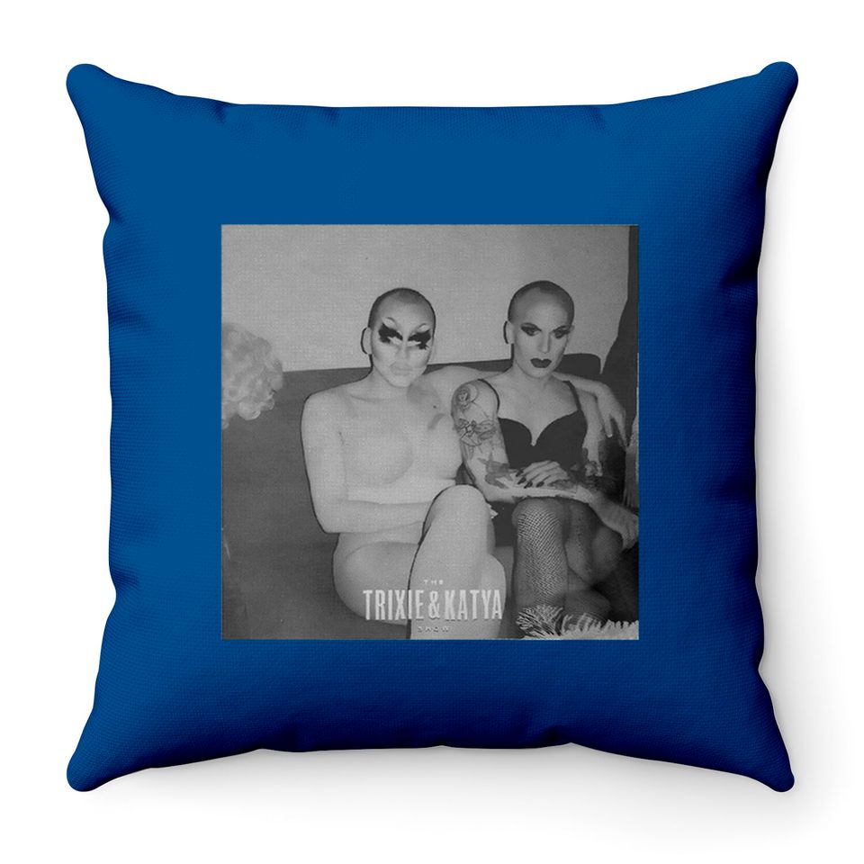 Vintage TRIXIE KATYA Show Throw Pillows, Trixie Mattel, Katya Zamolodchikova, Drag Queen Throw Pillows