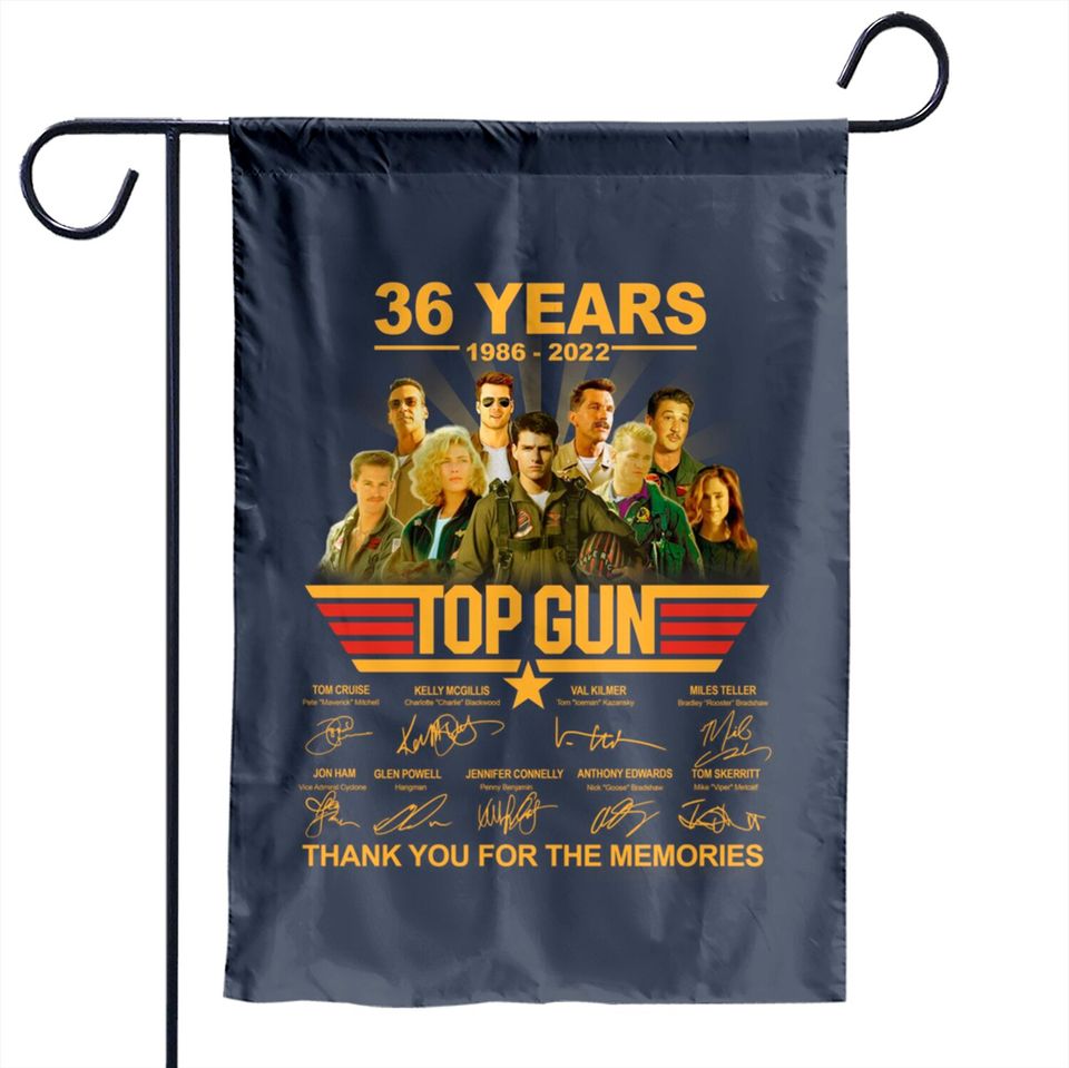 Top Gun Marverick Garden Flag, Top Gun 36 Years 1986 2022 Garden Flags