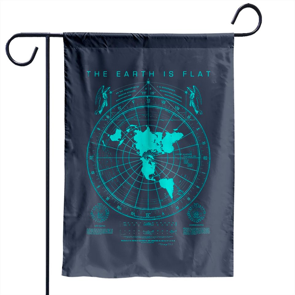 Flat Earth Map Garden Flags, Earth is Flat, Firmament, NASA Lies