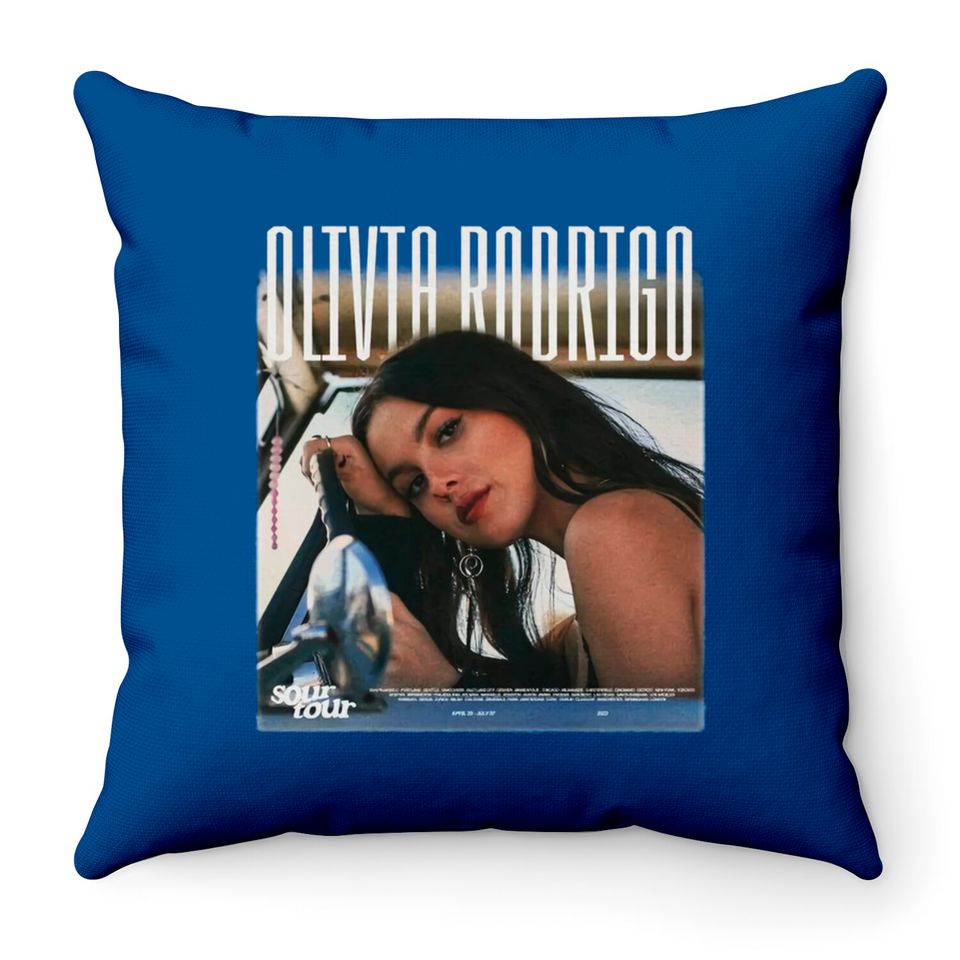 Meet Olivia Rodrigo, Olivia Rodrigo Vintage Throw Pillows