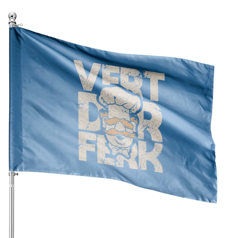 vert der ferk swedish cheff meme vintage distressed cream - Vert Der Ferk Chef - House Flags
