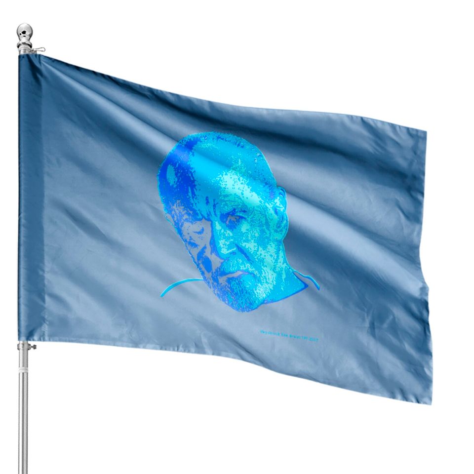 Black House Flag - George Carlin Portrait - Comedian - House Flags