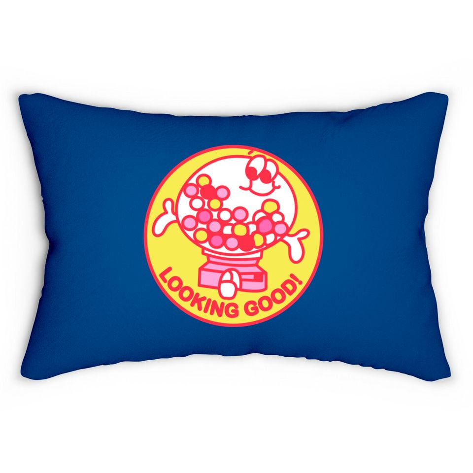Scratch N Sniff Gumball Love - Retro Vintage Aesthetic - Lumbar Pillows