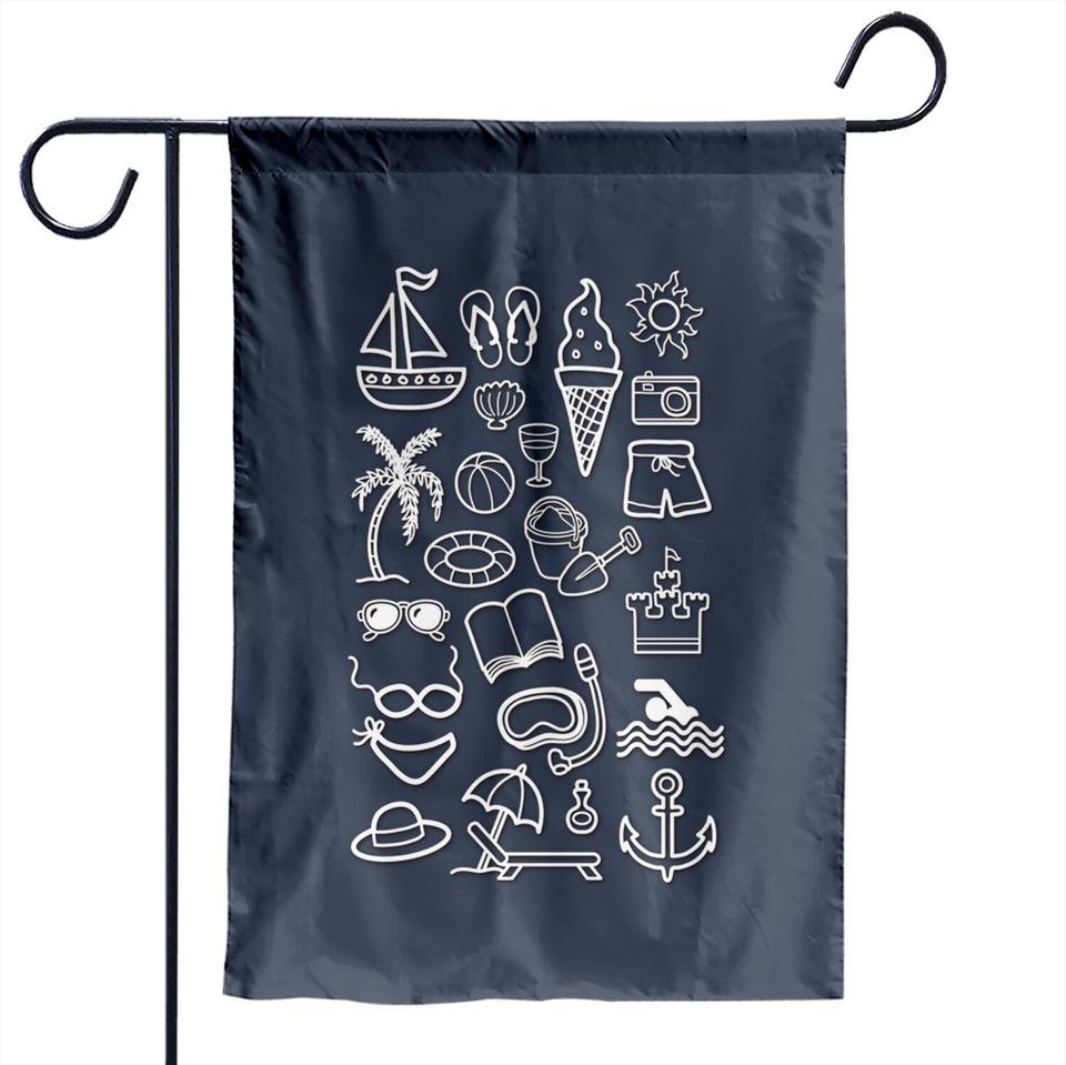 Beach Holiday Icons - Snorkeling - Garden Flags