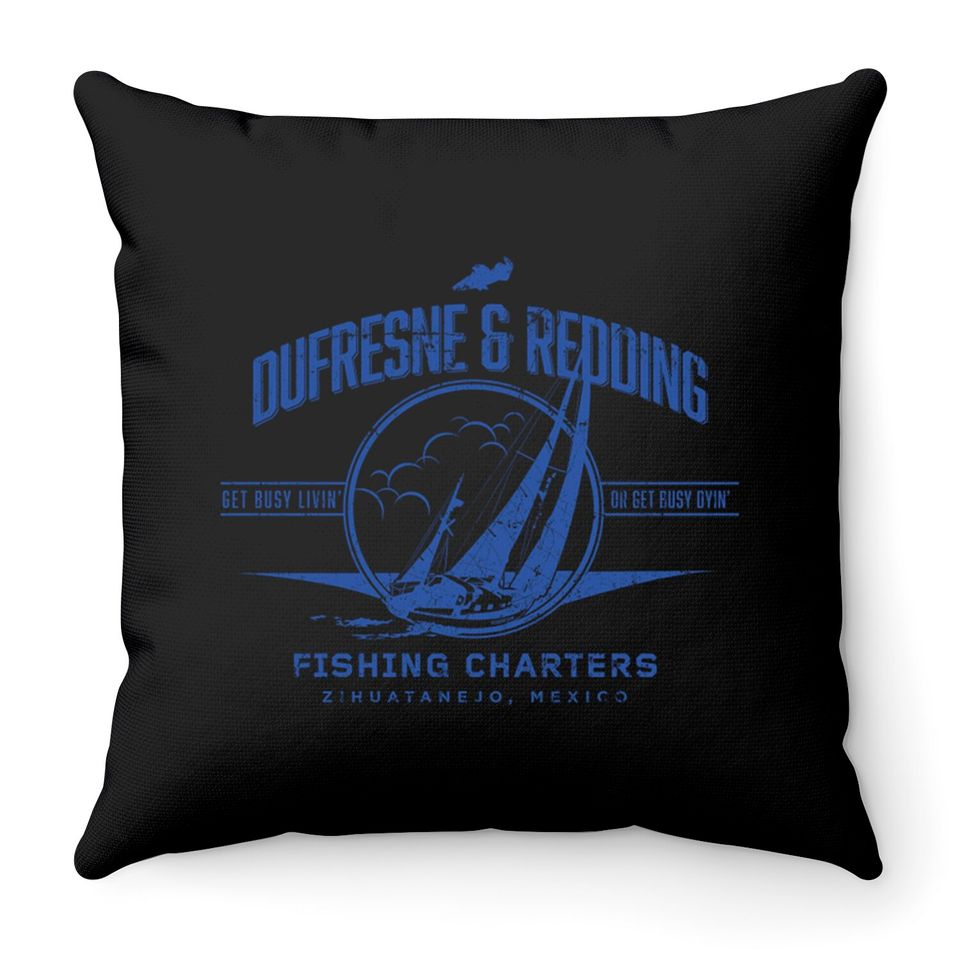 Dufresne & Redding Fishing Charters - Shawshank Redemption - Throw Pillows