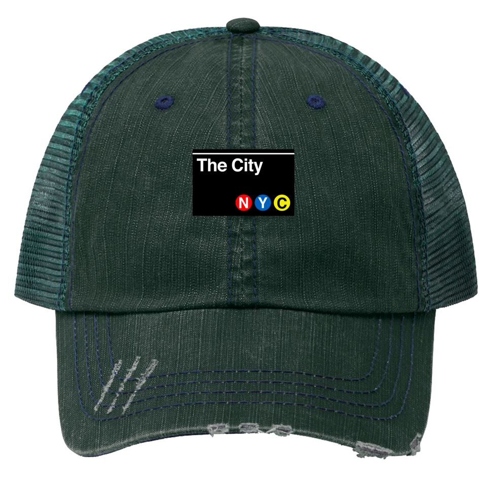 The City Subway Sign - New York City - Trucker Hats