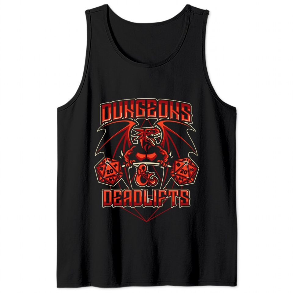Dungeons and Deadlifts - Dungeons And Dragons - Tank Tops
