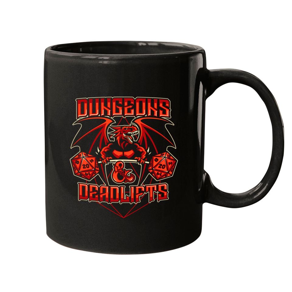 Dungeons and Deadlifts - Dungeons And Dragons - Mugs
