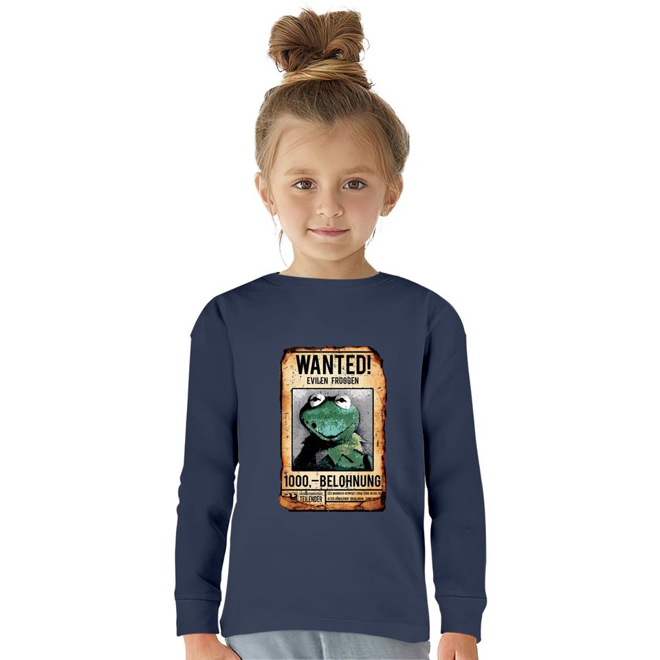 Muppets most wanted poster of Constantine, distressed - Muppets -  Kids Long Sleeve T-Shirts