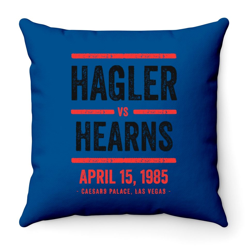 Hagler vs Hearns - Boxing - Throw Pillows